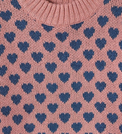 Fliink Blouse - Wool/Cotton - Knitted - Janie Heart - Ash Rose