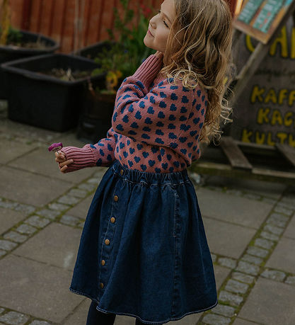 Fliink Blouse - Wool/Cotton - Knitted - Janie Heart - Ash Rose