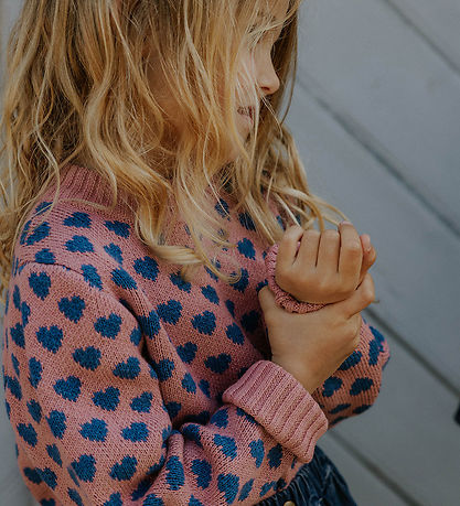 Fliink Blouse - Wool/Cotton - Knitted - Janie Heart - Ash Rose