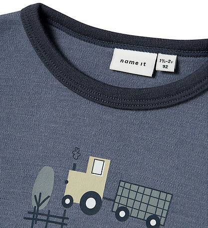 Blouse Name It - Laine - NmmWillit - Gris Folkstone/Tractor Blouse Name It - Laine - NmmWillit - Gris Folkstone/Tractor