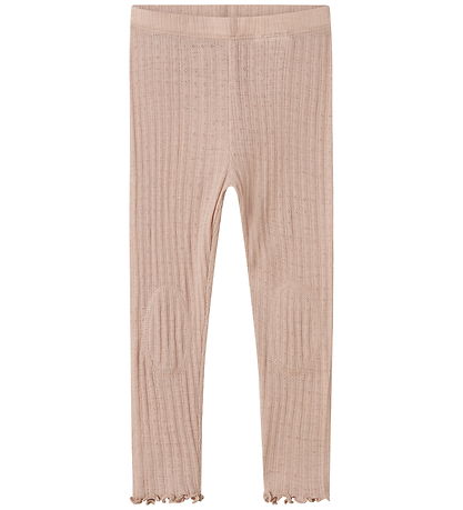 Name It Leggings - Wool/Silk - Rib - NmfWossa - Shadow Gray