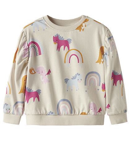 Name It Sweatshirt - NmfNula - Parchment w. Print Name It Sweatshirt - NmfNula - Parchment w. Print