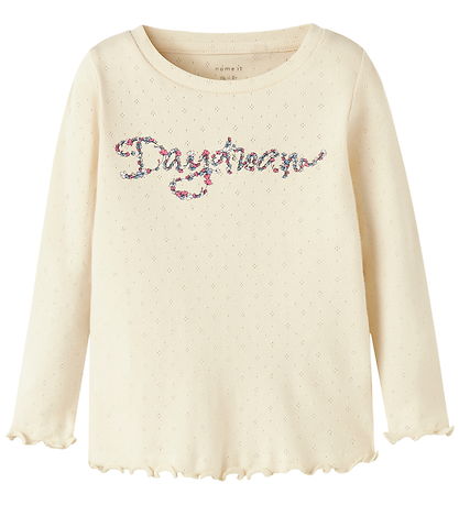 Name It Blouse - NmfNimma - Parchment w. Pointelle Name It Blouse - NmfNimma - Parchment w. Pointelle