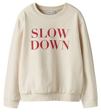 Name It Sweatshirt - NkfNoriana - Parchment w. Print Name It Sweatshirt - NkfNoriana - Parchment w. Print