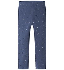 Name It Leggings - Rib - NmfNelia - Blue Indigo m. Bloemen Name It Leggings - Rib - NmfNelia - Blue Indigo m. Bloemen