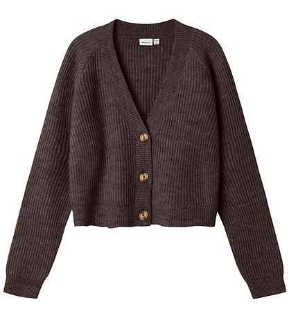 Name It Cardigan - Noos - Knitted - NkfHolly - Seal Brown Name It Cardigan - Noos - Knitted - NkfHolly - Seal Brown