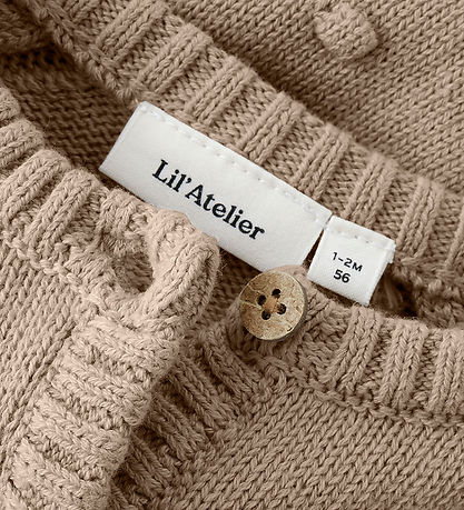 Lil' Atelier Cardigan - Knitted - NbfEmlen - Oxford Tan