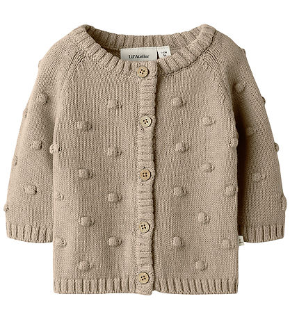 Lil' Atelier Cardigan - Knitted - NbfEmlen - Oxford Tan