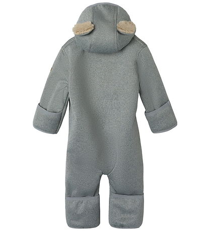 Name It Softshell Suit w. Fleece - NbnMada08 - Grey Melange w. Ø