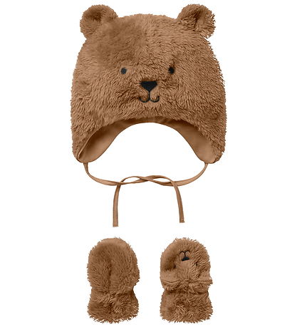 Set Name It - Bonnet/Moufles - Teddy - NbnMatuta - Grillé Coconu Set Name It - Bonnet/Moufles - Teddy - NbnMatuta - Grillé Coconu
