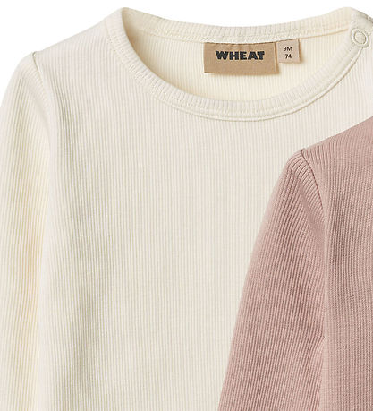 Wheat Blusen - Rib - 2er-Pack - Ida - Rose Powder