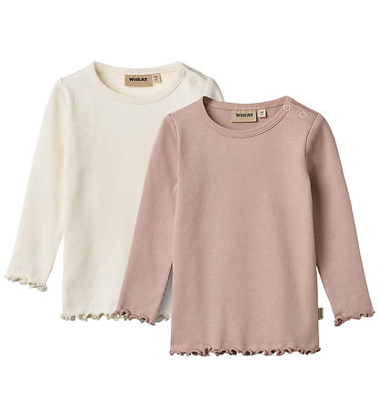 Wheat Blusen - Rib - 2er-Pack - Ida - Rose Powder