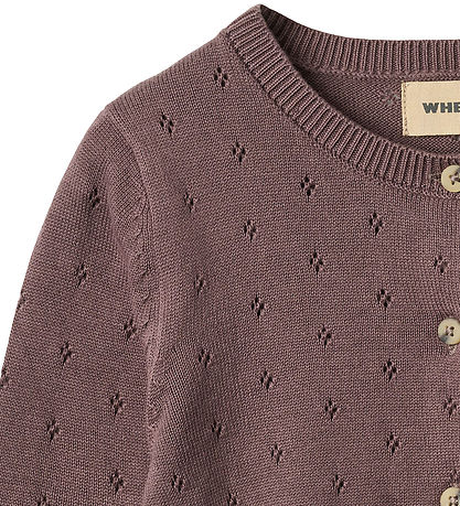 Wheat Cardigan - Knitted - Maia - Plum Wheat Cardigan - Knitted - Maia - Plum