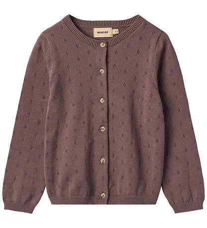 Wheat Cardigan - Knitted - Maia - Plum Wheat Cardigan - Knitted - Maia - Plum