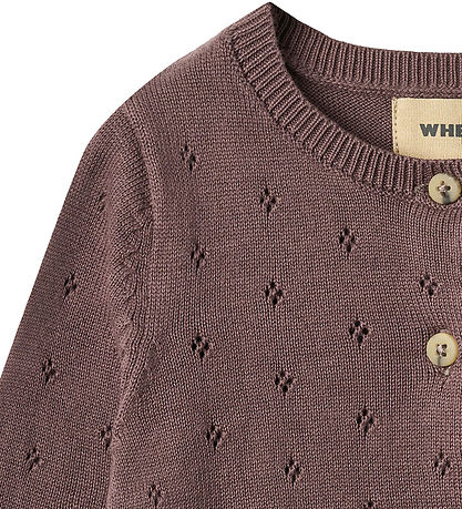 Wheat Cardigan - Knitted - Maia - Plum