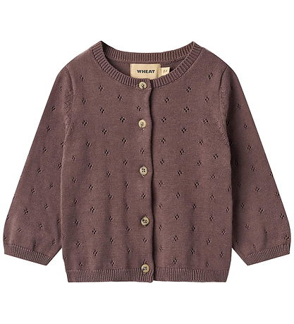 Wheat Cardigan - Knitted - Maia - Plum