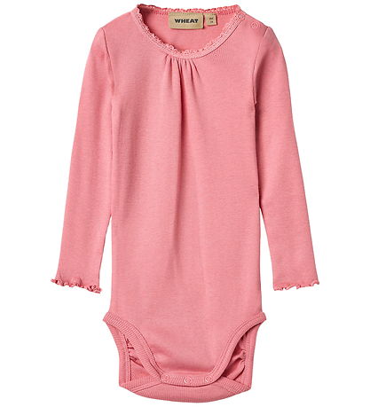 Wheat Bodysuit l/s - Rib - Lotta - Soft Pink
