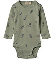 Wheat Bodysuit l/s - Freddie - Dusty Green Cars Wheat Bodysuit l/s - Freddie - Dusty Green Cars