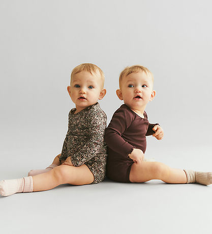 Wheat Bodysuit l/s - Liv - Purple Stone Flowers Wheat Bodysuit l/s - Liv - Purple Stone Flowers