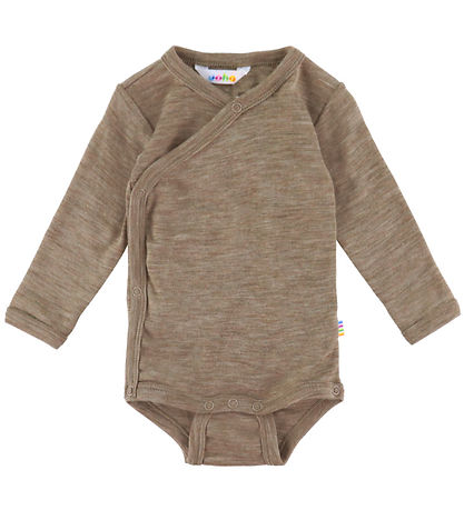 Joha Wikkelromper l/s - Wol/Zijde - Beige Melange