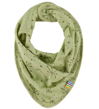 Joha Teething Bib - Wool - Light Olive w. Stars Joha Teething Bib - Wool - Light Olive w. Stars