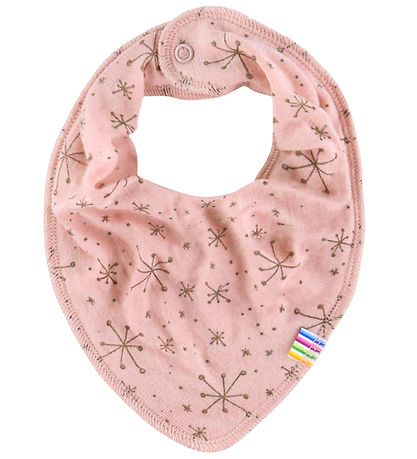 Joha Babylätzchen - Wolle - Rosa m. Sternen Joha Babylätzchen - Wolle - Rosa m. Sternen
