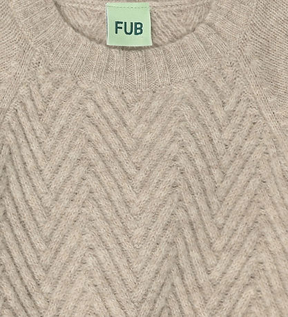FUB Blouse - Knitted - Wool - Oat Melange