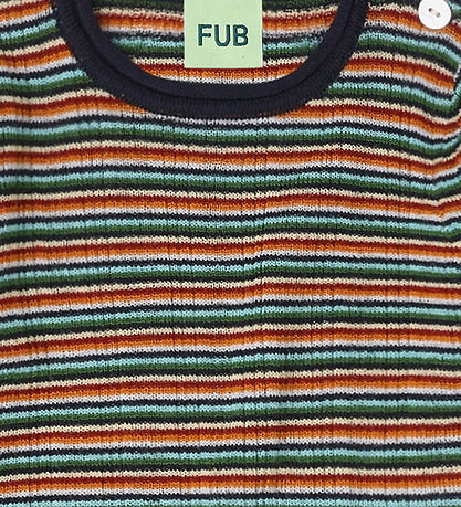 FUB Bodysuit l/s - Knitted - Wool - Rib - Multi Stripe