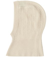 FUB Balaclava - Single Layer - Knitted - Wool - Ecru w. Pointell FUB Balaclava - Single Layer - Knitted - Wool - Ecru w. Pointell