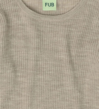 FUB Blouse - Rib - Knitted - Wool - Oat Melange