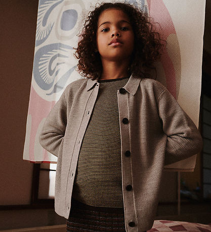 FUB Cardigan - Knitted - Wool - Oat Melange