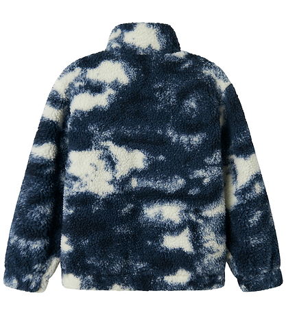 Name It Flísjakki - Teddy - NkmMilou - Dökkblátt Blazer M. Mynst