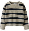 Name It Blouse - Knitted - NmfVnilla - Iceland Fossil w. Stripes