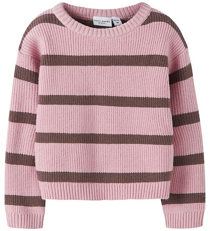 Name It Bluse - Strick - NmfVanilla - Brüniert Lilac m. Streifen