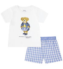 Polo Ralph Lauren Pyjama Set - Harbor Island Blue w. Soft Toy Polo Ralph Lauren Pyjama Set - Harbor Island Blue w. Soft Toy