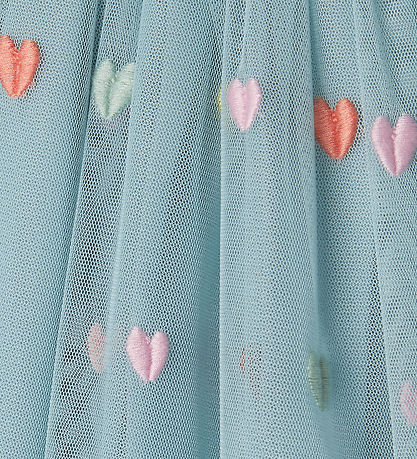 Stella McCartney Kids Tulle Skirt - Light Blue w. Hearts