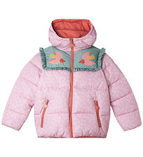 Stella McCartney Kids Steppjacke m. Fleece - Rosa m. Blumen