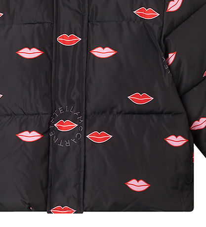 Stella McCartney Kids Puffer Jacket - Black w. Lips