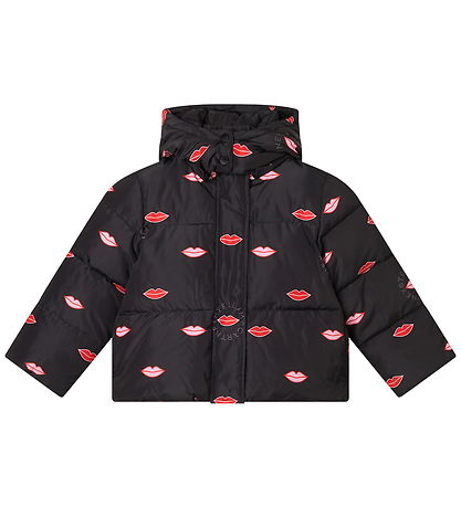 Stella McCartney Kids Puffer Jacket - Black w. Lips