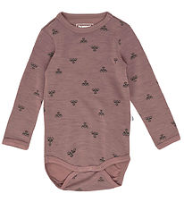 Hummel Bodysuit l/s - HmlMini - Wool - Twilight Mauve Hummel Bodysuit l/s - HmlMini - Wool - Twilight Mauve