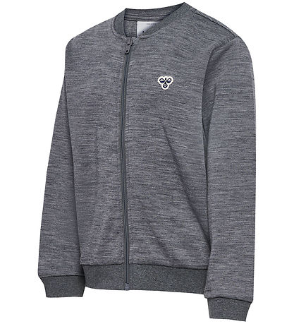 Hummel Cardigan - HmlJr - Wool - Dark Grey Melange