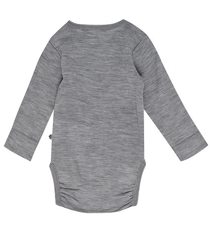 Hummel Bodysuit l/s - HmlMini - Wool - Grey Melange Hummel Bodysuit l/s - HmlMini - Wool - Grey Melange