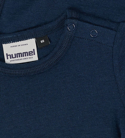 Hummel Bodysuit l/s - HmlMini - Wool - Dress Blues Hummel Bodysuit l/s - HmlMini - Wool - Dress Blues