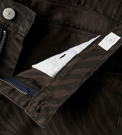 LMTD Trousers - Wide - NlfZebra - Chocolate Brown/Black Zebra