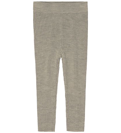FUB Leggings - Rib - Strick - Wolle - Hafermeliert