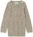 FUB Blouse - Rib - Knitted - Wool - Oat Melange FUB Blouse - Rib - Knitted - Wool - Oat Melange