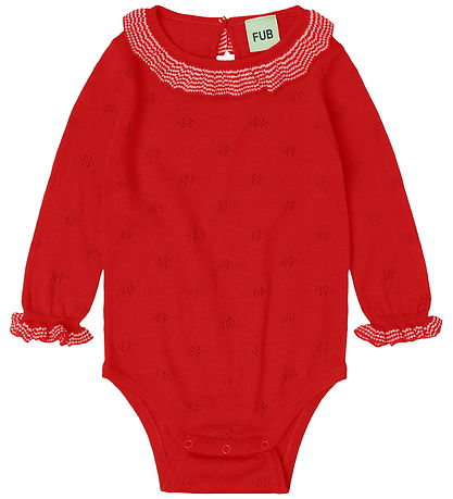 FUB Body p/h - Ruffle - Neulottu - Villa - Punainen merkkivalo M FUB Body p/h - Ruffle - Neulottu - Villa - Punainen merkkivalo M