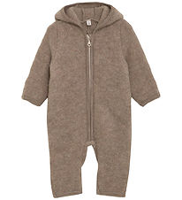 Huttelihut Pramsuit - Wool fleece - Savannah Melange w. Ears Huttelihut Pramsuit - Wool fleece - Savannah Melange w. Ears