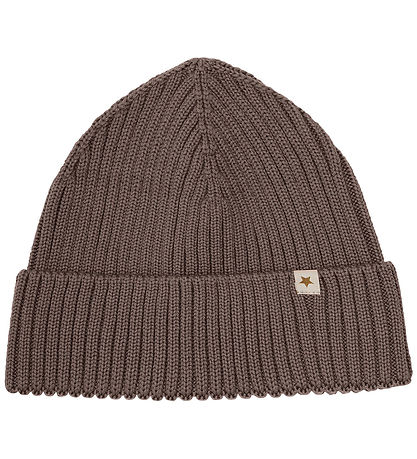 Huttelihut Muts - Wol - Gebreid - Brown Melange Huttelihut Muts - Wol - Gebreid - Brown Melange
