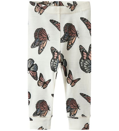 Name It Leggings - Wool - NbfWillitus - Snow White/Bow Tie